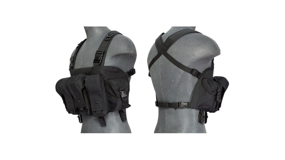Lancer Tactical Nylon AK Chest Rig, Black, CA-308BN