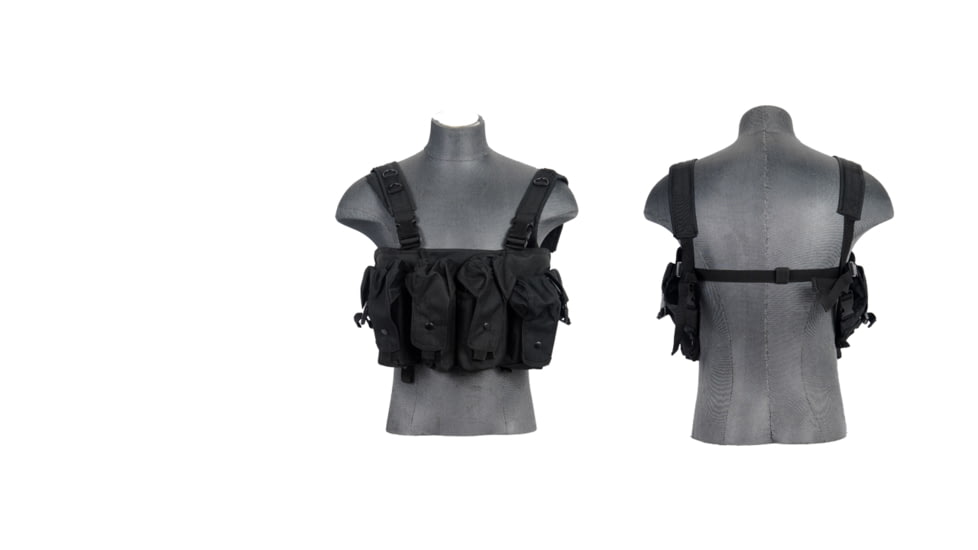 Lancer Tactical Nylon AK Chest Rig, Black, CA-308BN