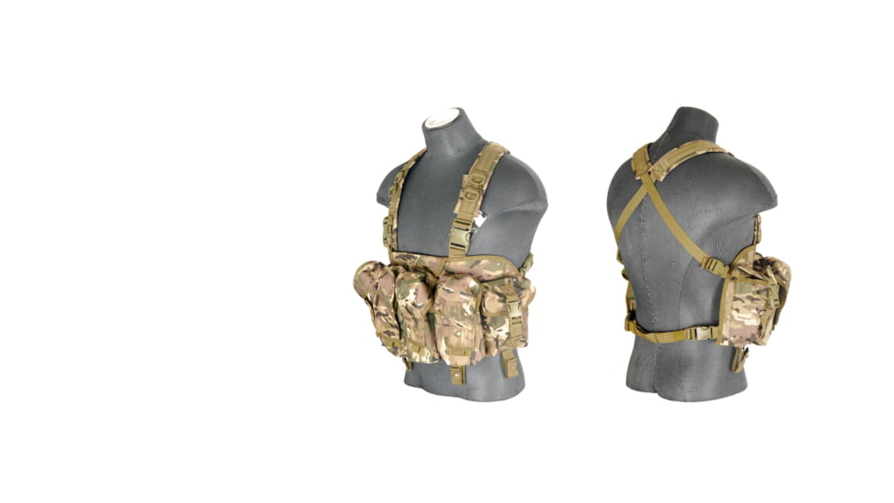 Lancer Tactical Nylon AK Chest Rig, Camo, CA-308CN