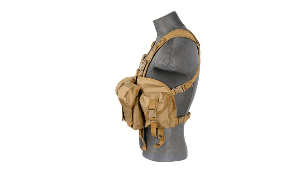 Lancer Tactical Nylon AK Chest Rig, Tan, CA-308TN