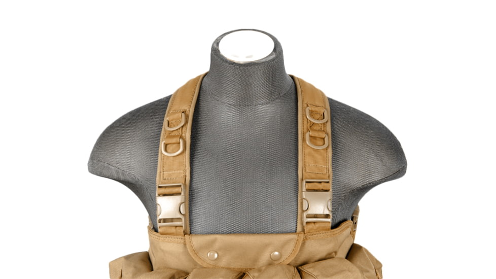 Lancer Tactical Nylon AK Chest Rig, Tan, CA-308TN