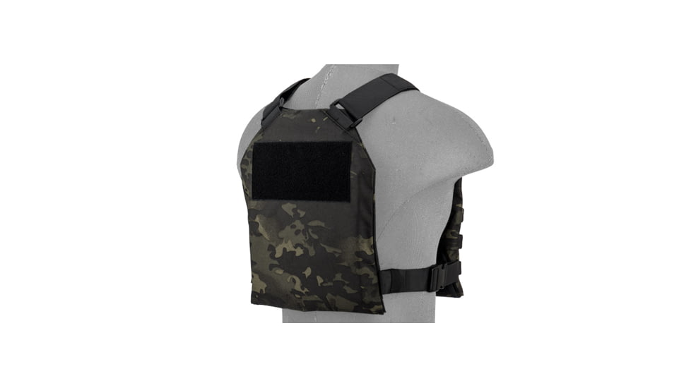 Lancer Tactical Standard Issue 1000D Nylon Tactical Vest, Camo Black, CA-1512MBN