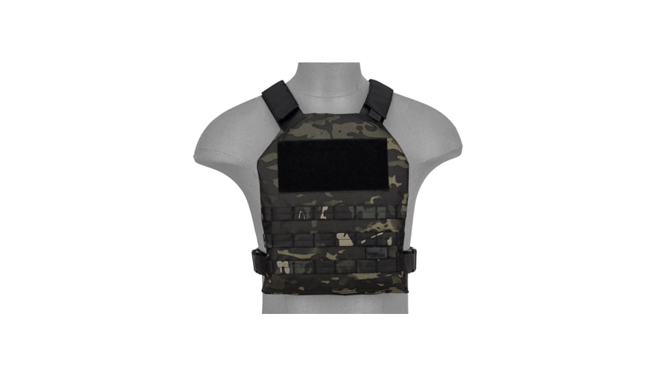 Lancer Tactical Standard Issue 1000D Nylon Tactical Vest, Camo Black, CA-1512MBN