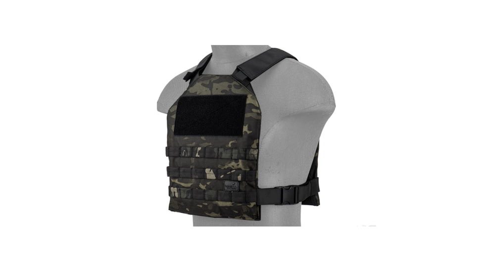 Lancer Tactical Standard Issue 1000D Nylon Tactical Vest, Camo Black, CA-1512MBN