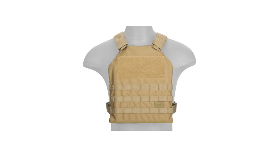 Lancer Tactical Standard Issue 1000D Nylon Tactical Vest, Coyote Brown, CA-1512KN