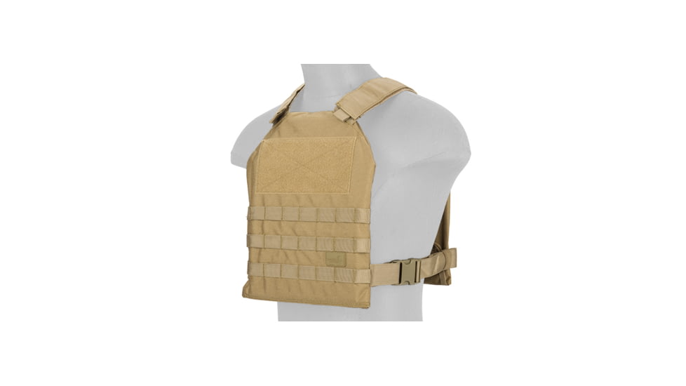 Lancer Tactical Standard Issue 1000D Nylon Tactical Vest, Coyote Brown, CA-1512KN