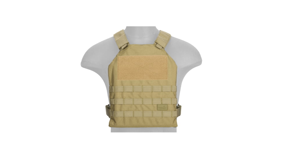 Lancer Tactical Standard Issue 1000D Nylon Tactical Vest, Tan, CA-1512TN