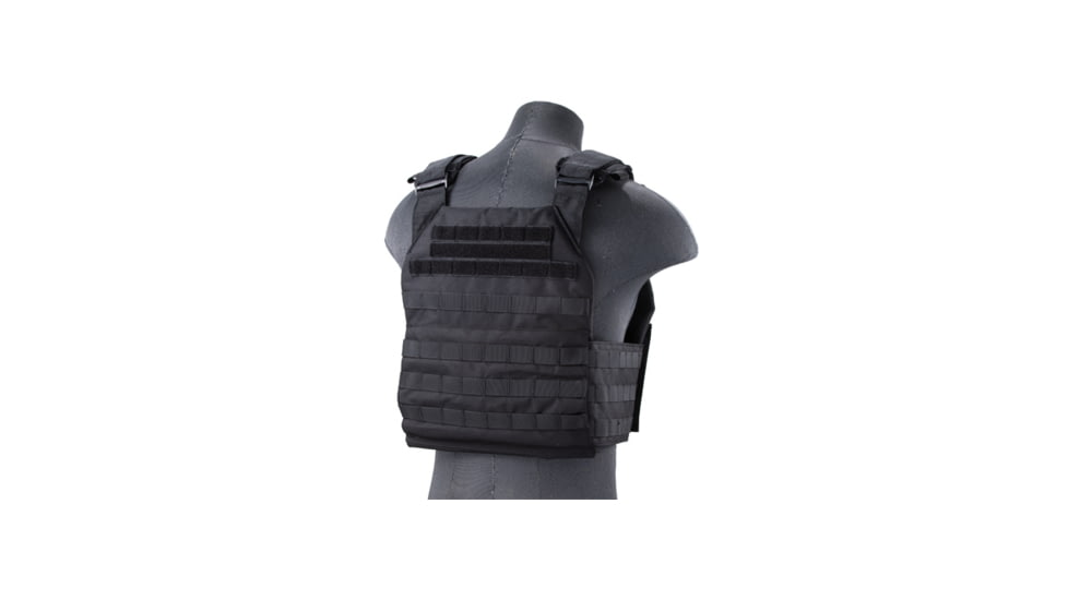 Lancer Tactical Vest with Molle Webbing and Detachable Buckles, Black, CA-2056B