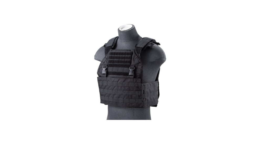 Lancer Tactical Vest with Molle Webbing and Detachable Buckles, Black, CA-2056B