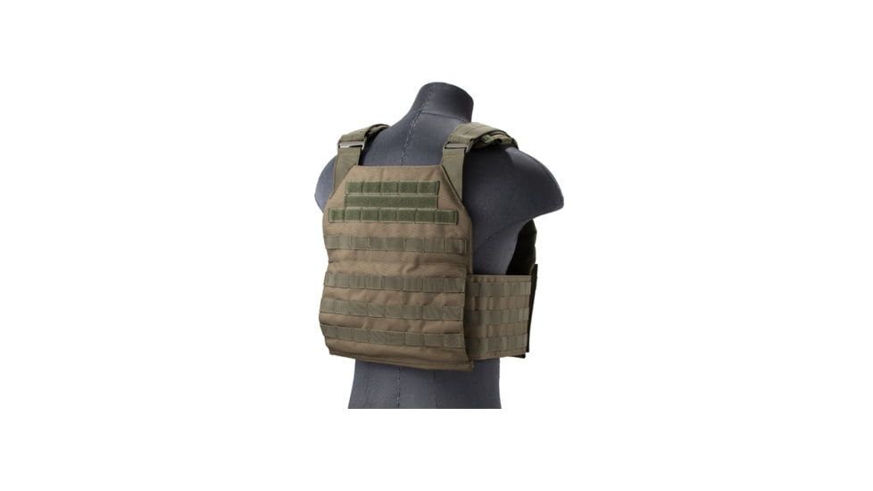 Lancer Tactical Vest with Molle Webbing and Detachable Buckles, Olive Drab, CA-2056G