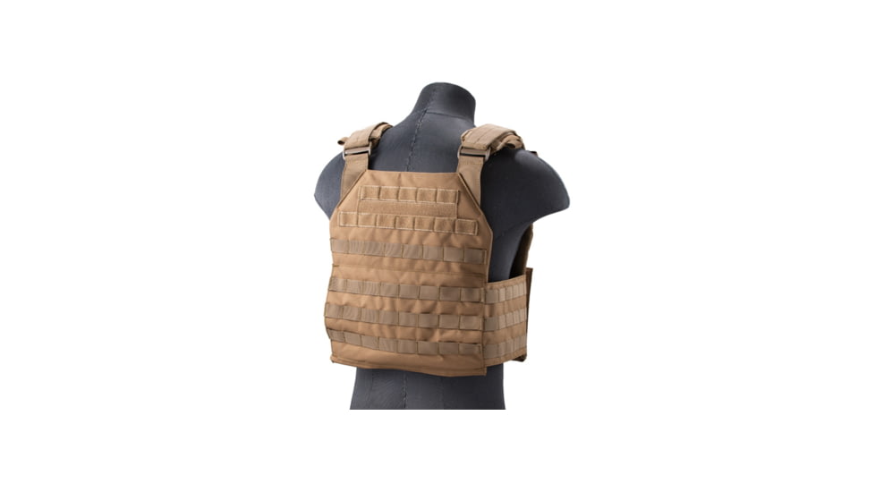 Lancer Tactical Vest with Molle Webbing and Detachable Buckles, Tan, CA-2056K