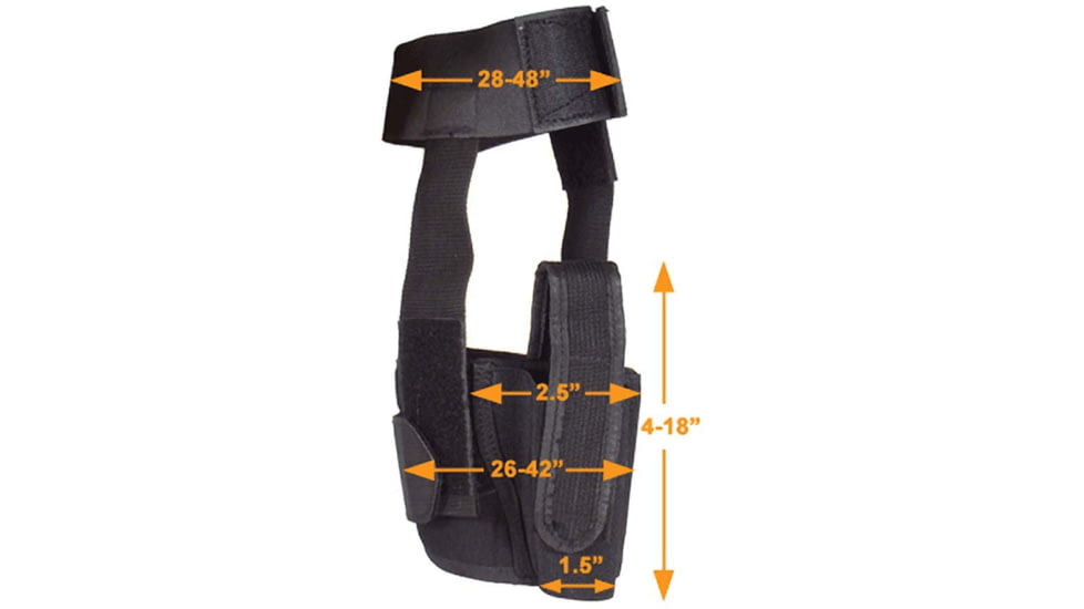 Leapers UTG Concealed Ankle Holster, Black - Fits Most Compact &amp; Subcompact Pistols