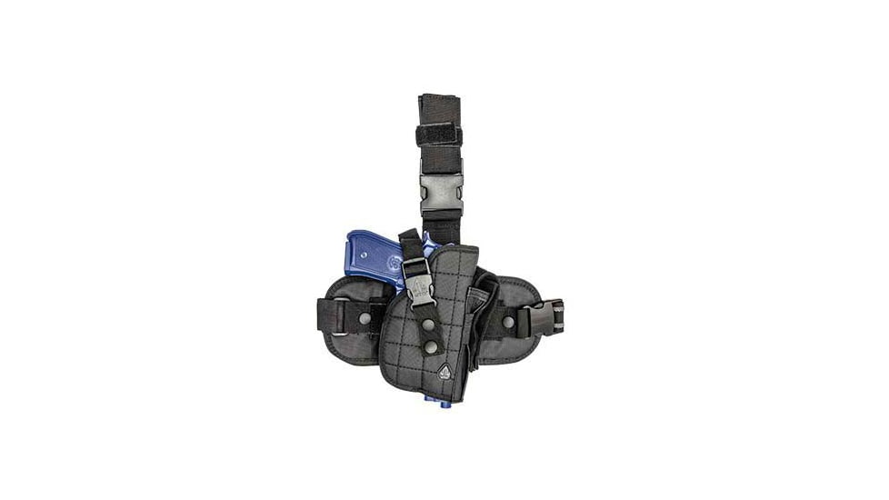 UTG Pro Special Ops Tactical Thigh Holster, Universal, Right Hand, Black, Black, PVC-H178B