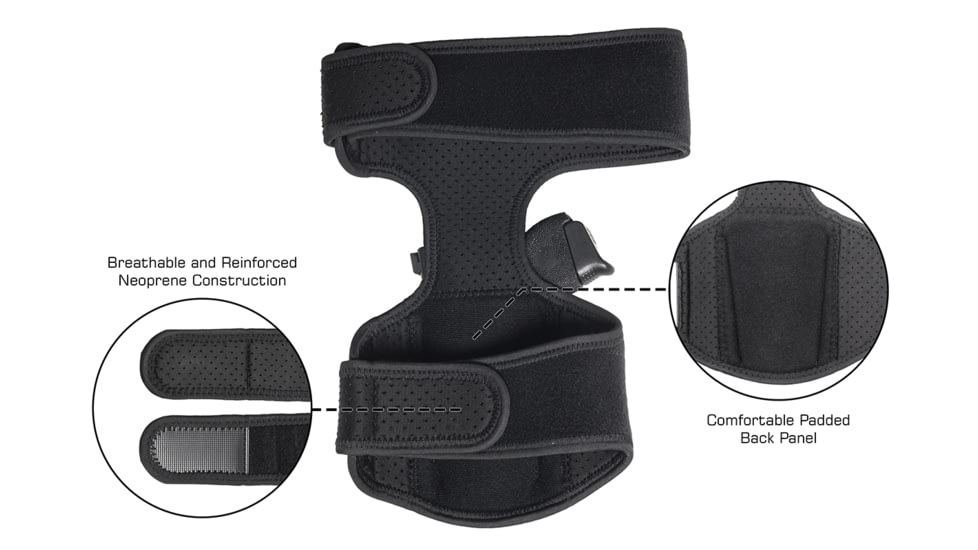 Leapers UTG Universal Ankle Holster, Black, PVC-H191B