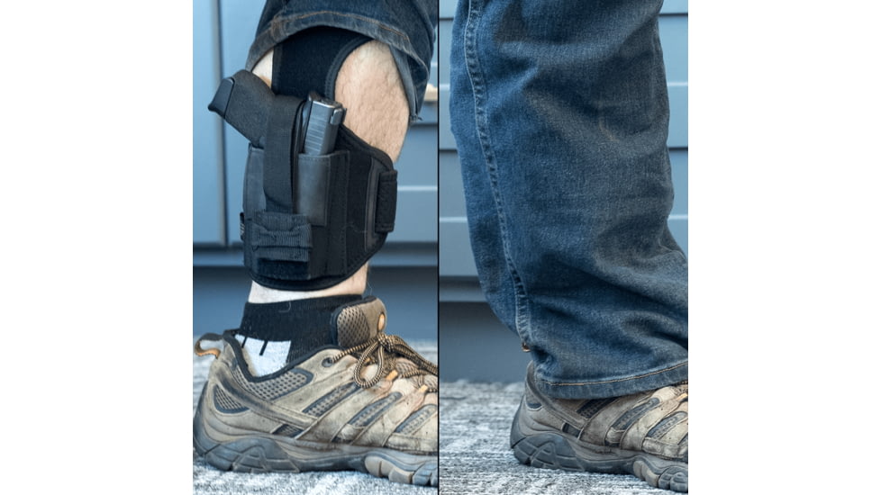 UTG Pro Universal Ankle Holster, Black, PVC-H191B