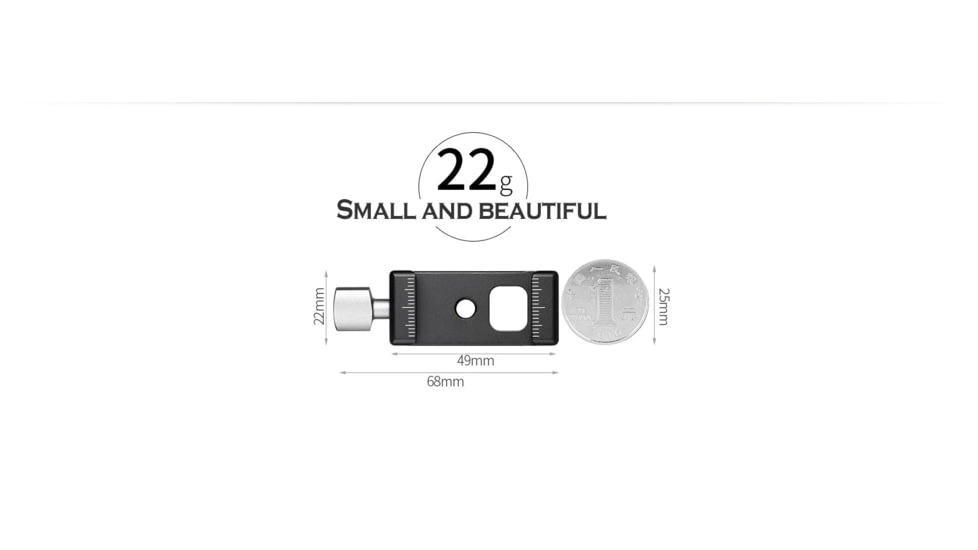 Leofoto DC-22 22mm Arca Mini Screw-Knob Clamp, Black, DC-22