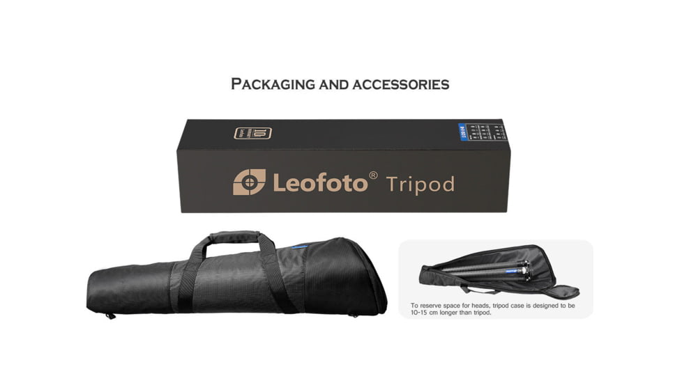 Leofoto LM-364C X Version Tripod w/ 75mm Bowl/Platform w/ YB-75LRC Leveling Head, Black, LM-364CX+YB-75LRC