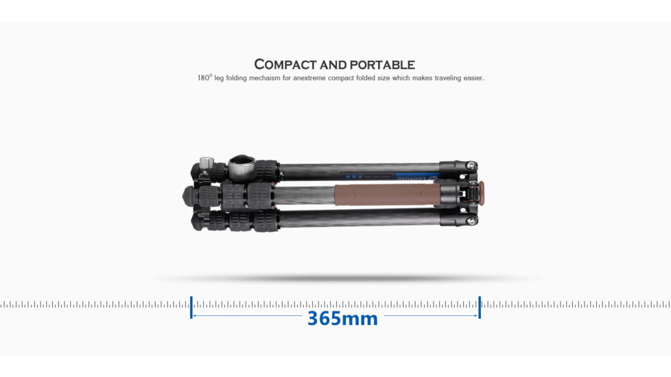 Leofoto LX-224CT/XB-32Q Reversible Travel Tripod w/ Ball Head Set, Black, LX-224CT+XB-32Q