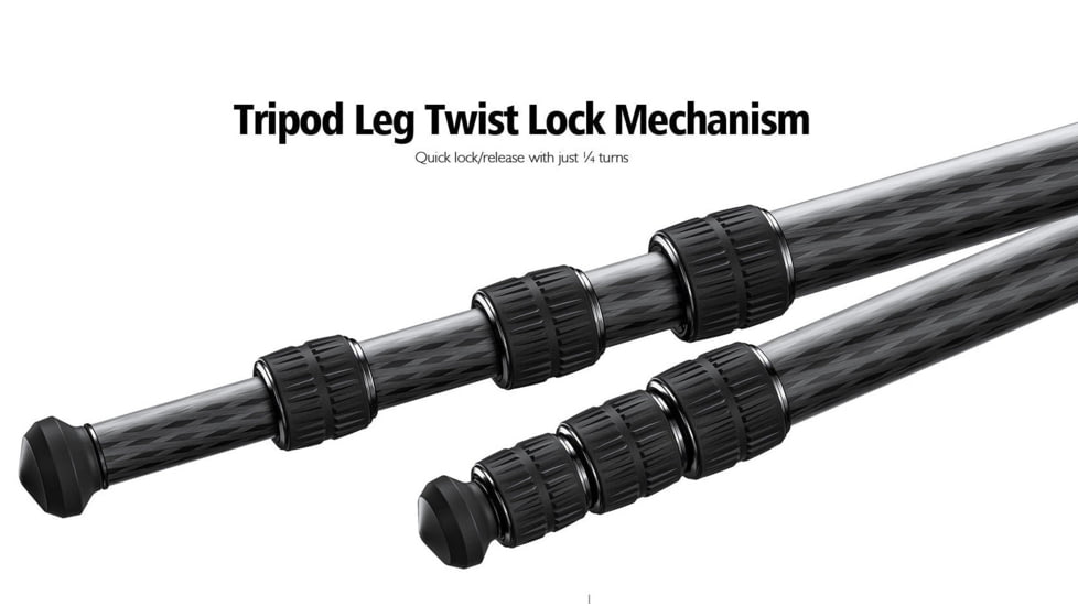 Leofoto SA-363CX Outdoors Tripod w/o Head, Black, SA-363CX