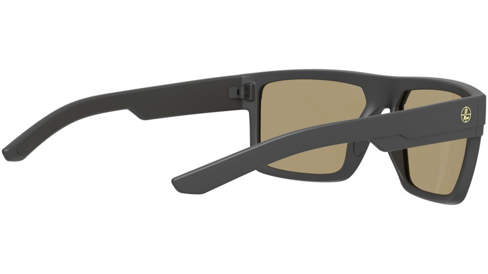Leupold Becnara Sunglasses, Matte Black Frame, Square Bronze Mirror Lens, Polarized, Regular-Wide, 179103