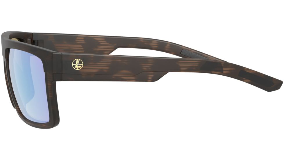 Leupold Becnara Sunglasses, Matte Tortoise Frame, Square Blue Mirror Lens, Polarized, Regular-Wide, 179632
