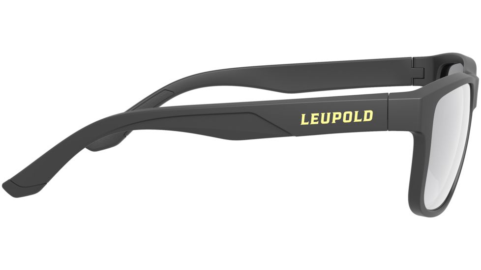 Leupold Katmai Sunglasses, Matte Black Frame, Square Shadow Gray Flash Lens, Polarized, Narrow-Regular, 179097