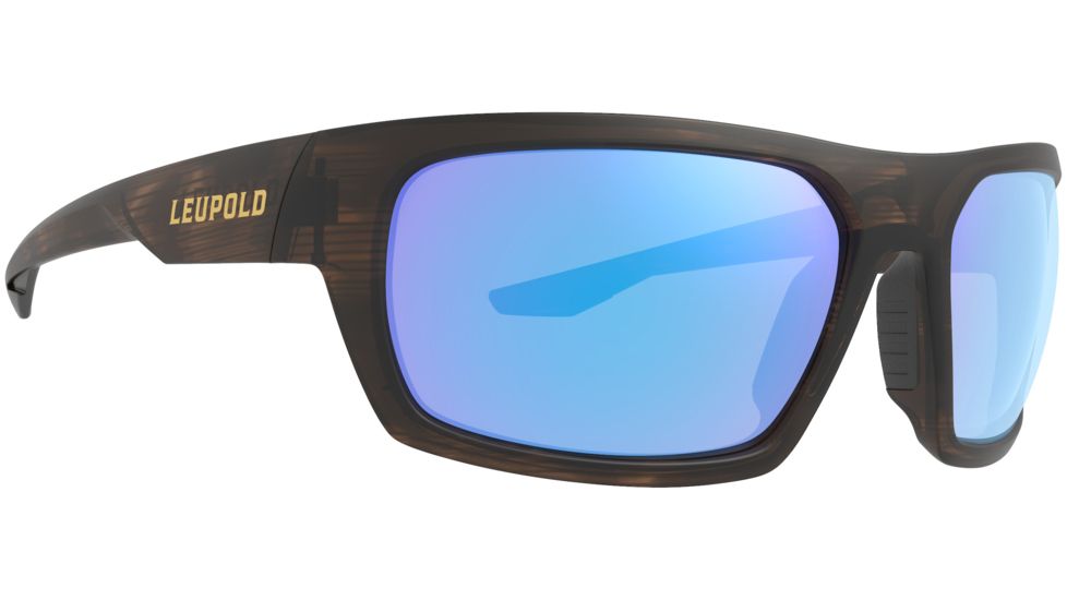 Leupold Packout Mens Sunglasses, Matte Tortoise Frame, Square Blue Mirror Lens, Polarized, Regular, 179630