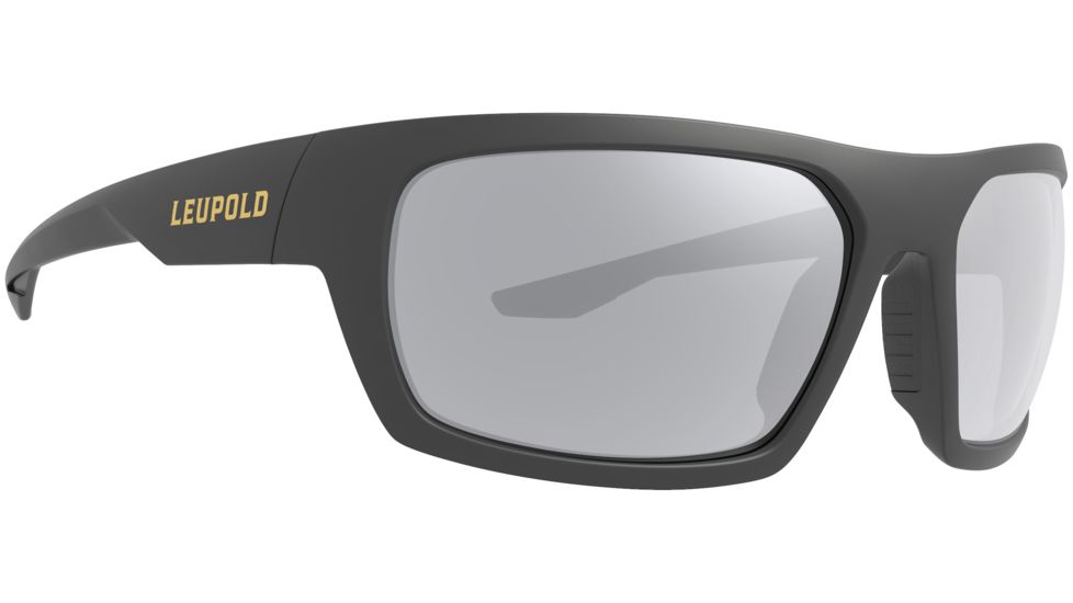 Leupold Packout Mens Sunglasses, Matte Black Frame, Square Shadow Gray Flash Lens, Polarized, Regular, 179096