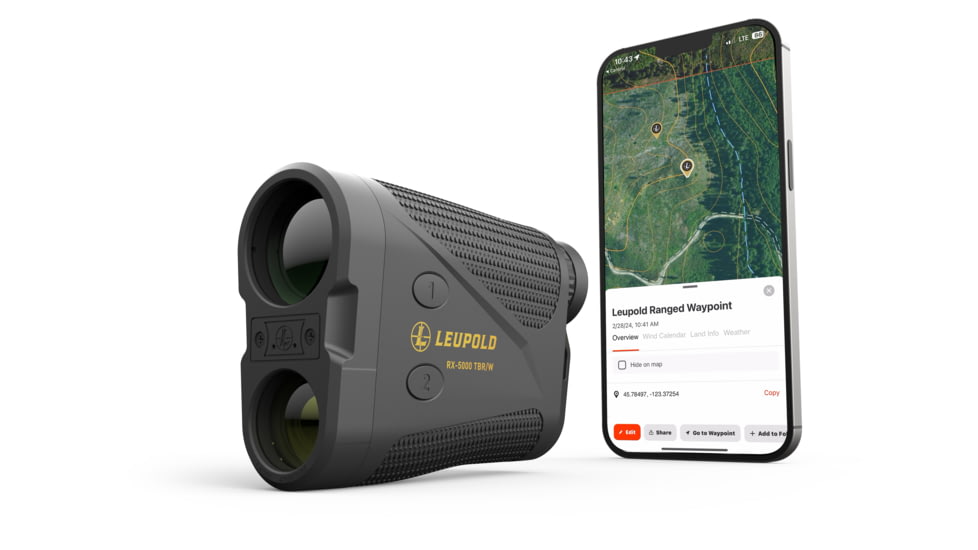 Leupold RX-5000 TBR/W w/ DNA Black/Black Rangefinders, Black, Small, 184681