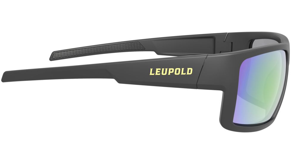 Leupold Switchback Sunglasses, Matte Black Frame, Square Emerald Mirror Lens, Polarized, Regular-Wide, 179093