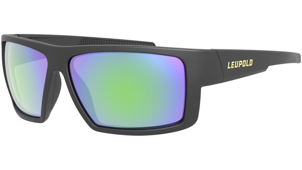 Leupold Switchback Sunglasses, Matte Black Frame, Square Emerald Mirror Lens, Polarized, Regular-Wide, 179093