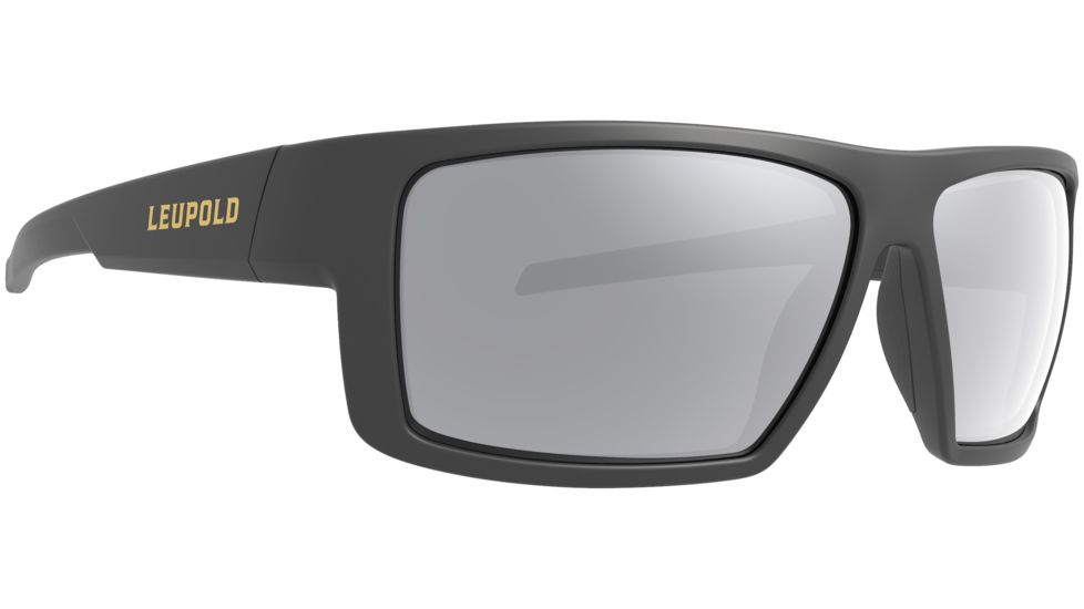 Leupold Switchback Sunglasses, Matte Black Frame, Square Shadow Gray Flash Lens, Polarized, Regular-Wide, 179092