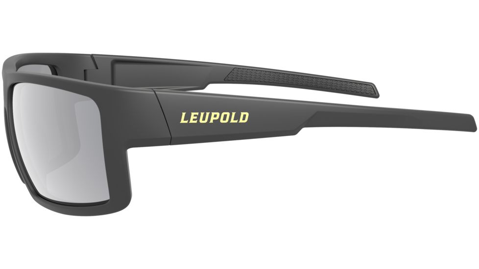 Leupold Switchback Sunglasses, Matte Black Frame, Square Shadow Gray Flash Lens, Polarized, Regular-Wide, 179092