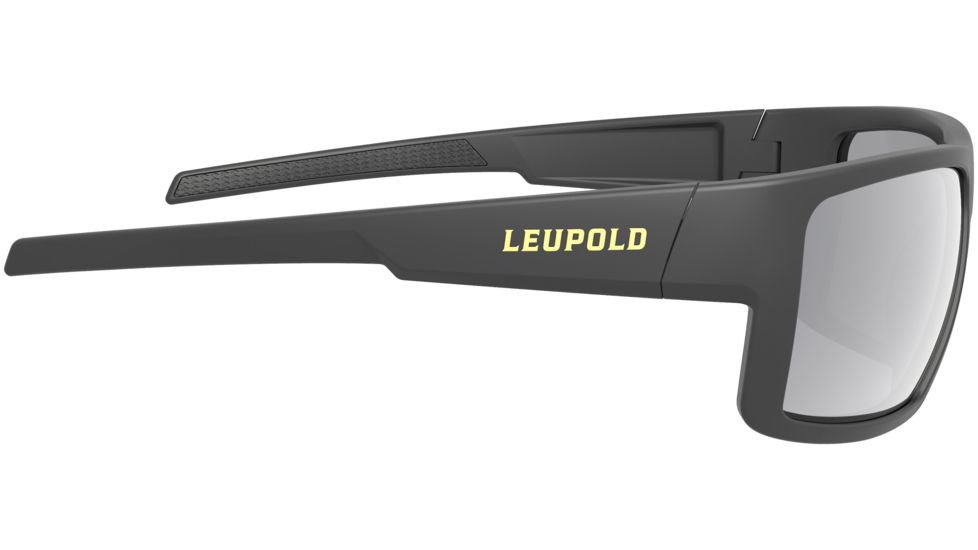 Leupold Switchback Sunglasses, Matte Black Frame, Square Shadow Gray Flash Lens, Polarized, Regular-Wide, 179092