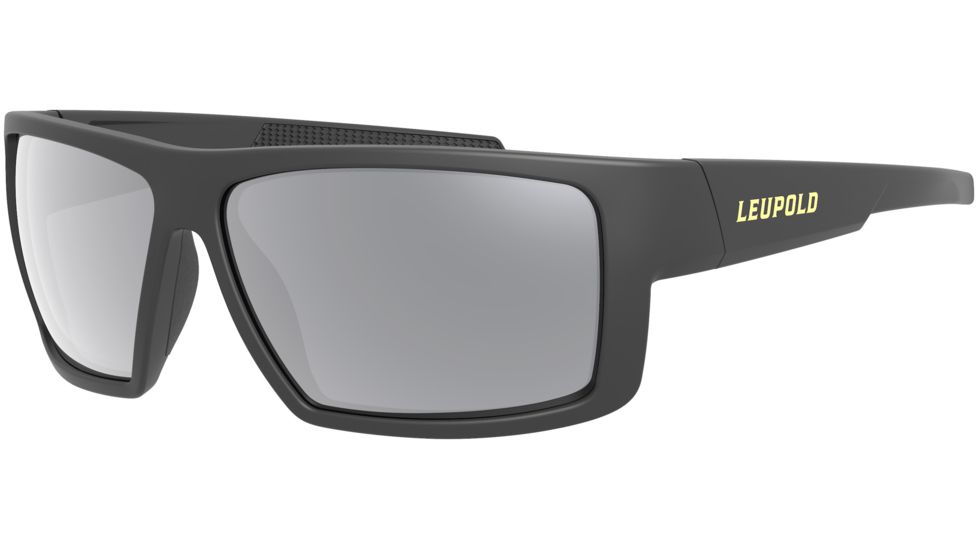 Leupold Switchback Sunglasses, Matte Black Frame, Square Shadow Gray Flash Lens, Polarized, Regular-Wide, 179092