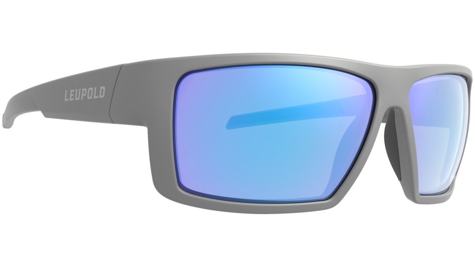 Leupold Switchback Sunglasses, Matte Grey Frame, Square Blue Mirror Lens, Polarized, Regular-Wide, 179629