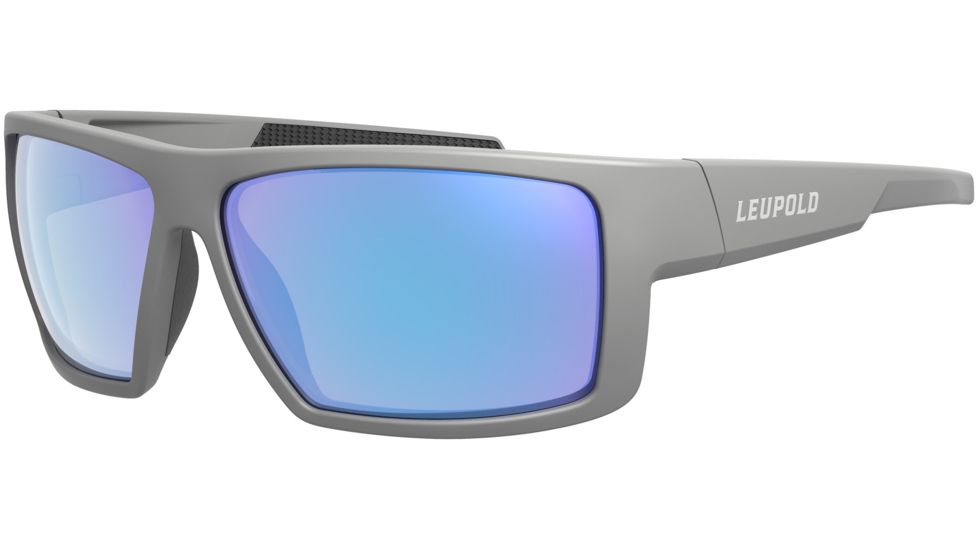 Leupold Switchback Sunglasses, Matte Grey Frame, Square Blue Mirror Lens, Polarized, Regular-Wide, 179629