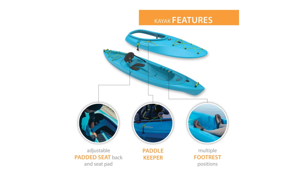 Lifetime Products Emotion Cabrio Hybrid 110 Sit-In and Sit-On-Top Kayak w/Paddle