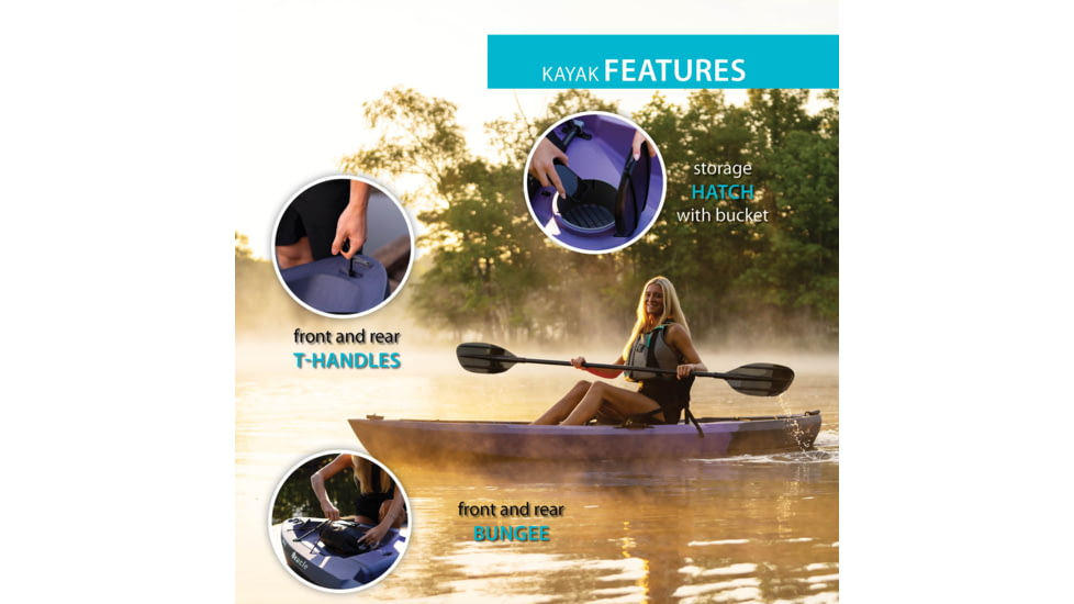 Lifetime Products Oracle 103 Sit-On-Top Kayak w/1x Paddle, Emperor Fusion, Large, 91372