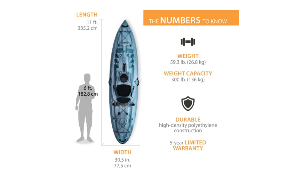 Lifetime Products Stealth 110 Sit-On-Top Kayak w/Paddle