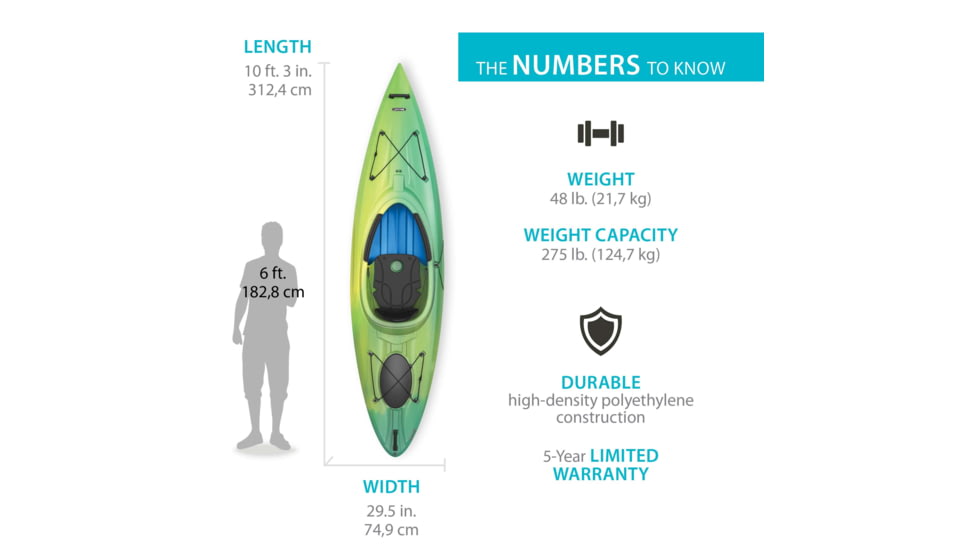 Lifetime Products Tide 103 Sit-Inside Kayak w/Paddle