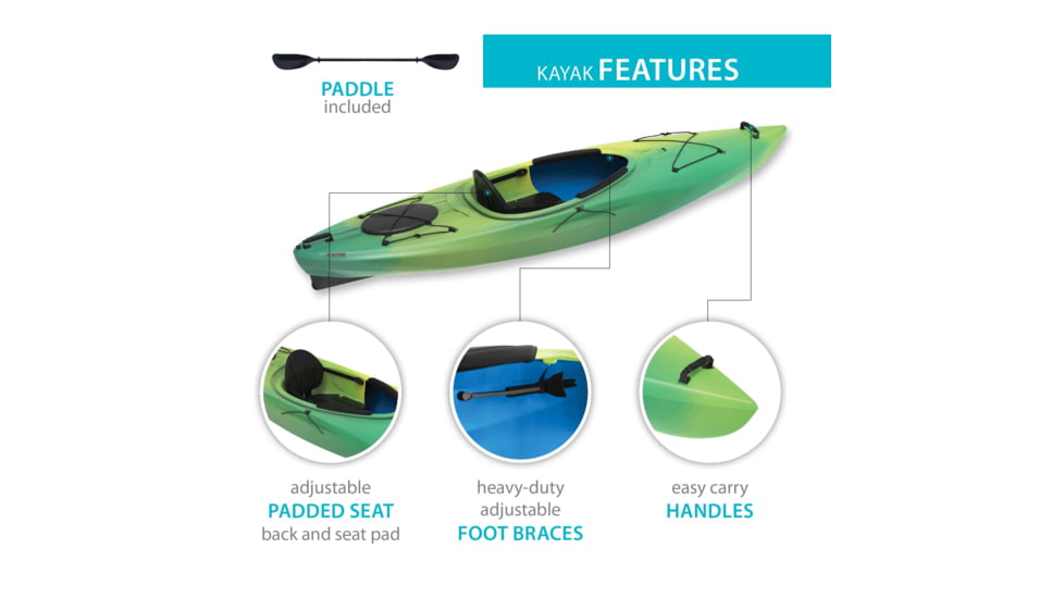 Lifetime Products Tide 103 Sit-Inside Kayak w/Paddle