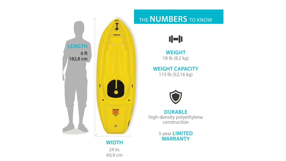 Lifetime Products Wave 60 Sit-On-Top Youth Kayak w/Paddle