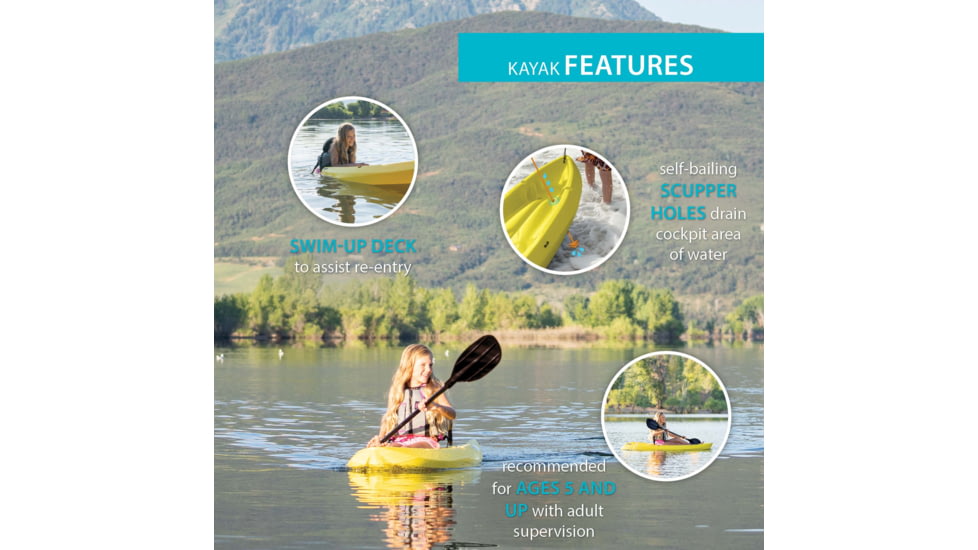 Lifetime Products Wave 60 Sit-On-Top Youth Kayak w/Paddle