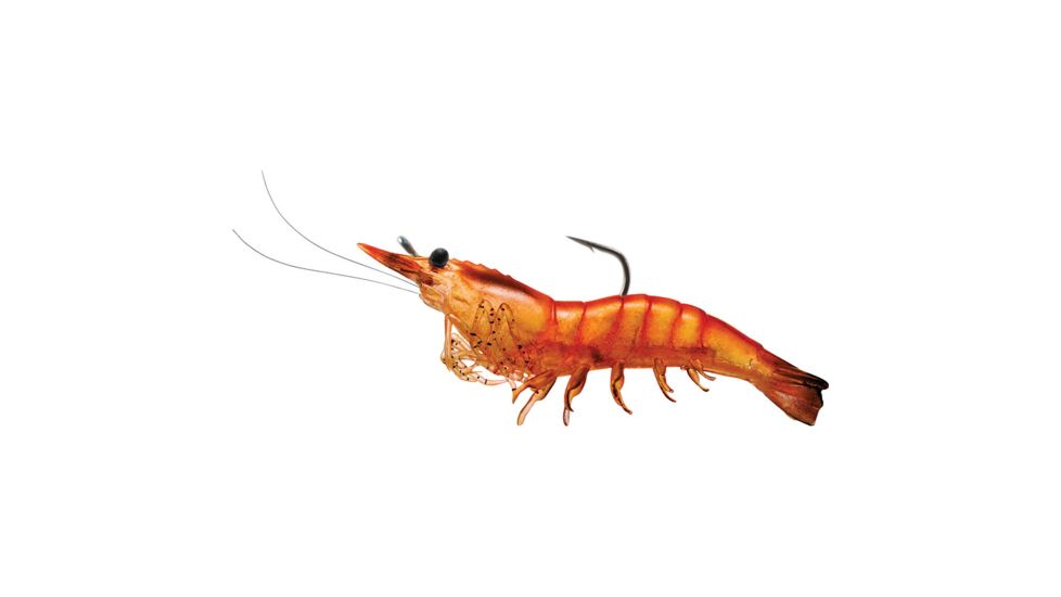 Live Target Rigged Shrimp Soft Plastic,pnk shrimp,2/0 SSF100SK915