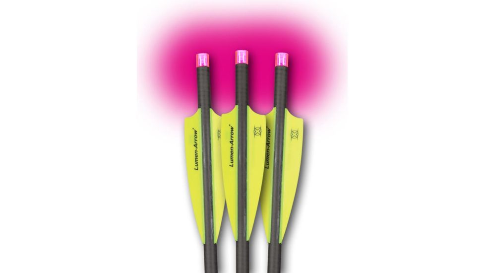 Lumenok Crossbow Bolt Pink Flat 20 in, Black, Pack of 3, BECF3P