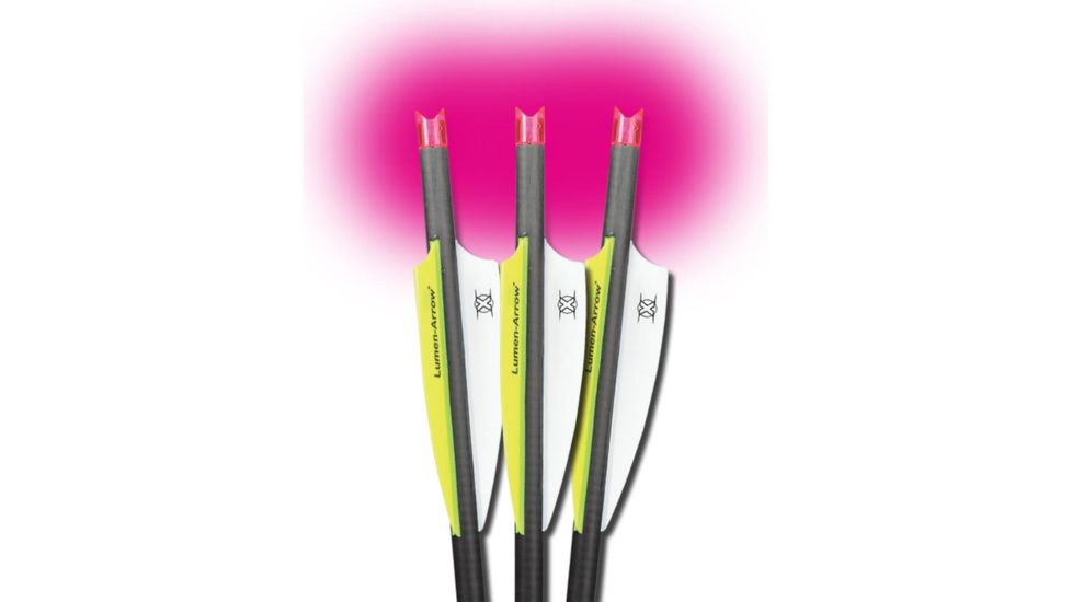 Lumenok Crossbow Bolt Pink Moon 20 in, Black, Pack of 3, BECC3P