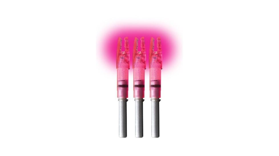 Lumenok Lighted Arrow H Nocks, 3-Pack, Pink H3P