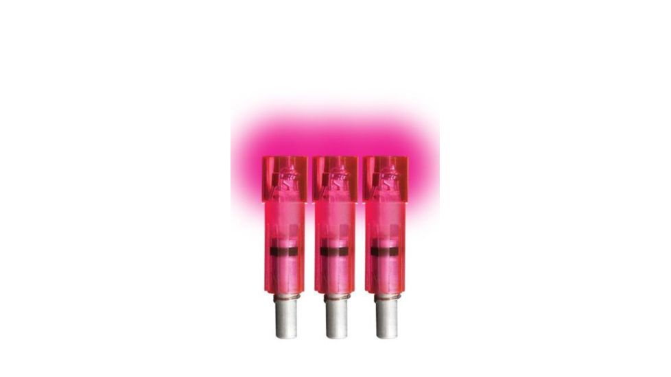 Lumenok Lighted Crossbow Nock Excalibur Diablo/Firebolt Flat Bolt Ends, 3-Pack, Pink EXCF3P