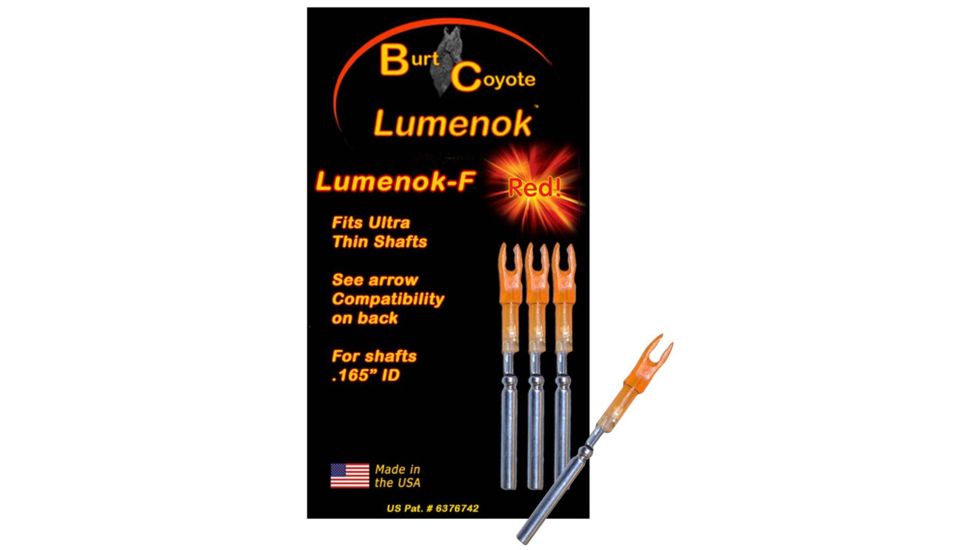 Lumenok Lighted Nock, HD Orange F Nock 3 pk. F3